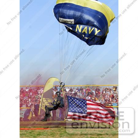 #8893 Picture of a Parachute With American Flag by JVPD