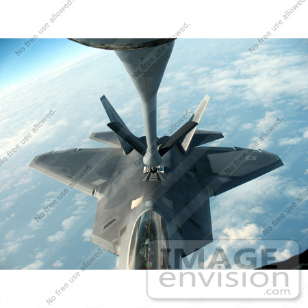 #8984 Picture of a KC-135 Stratotanker Fueling an F-22 Rapter by JVPD