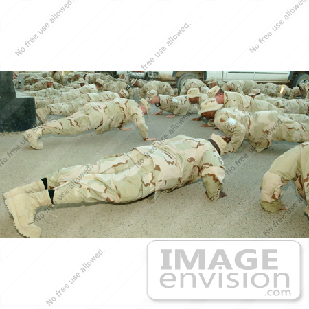 #9015 Picture of Soldiers Doing Pushups by JVPD