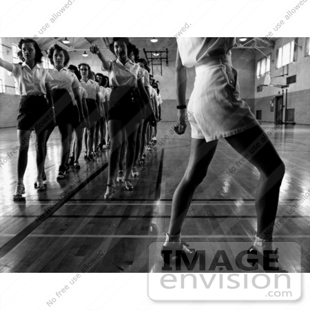 #9134 Picture of a Tap Dance Class in 1942 by JVPD