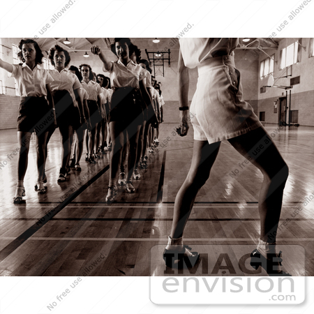 #9135 Image of Women During Tap Dance Class in 1942 by JVPD