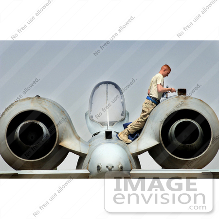 #9139 Picture of an A-10 Warthog Inspection by JVPD