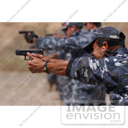 #9169 Picture of Iraqi Police Shooting Weapons by JVPD