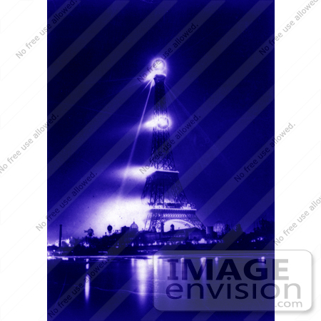 #9639 Picture of The Eiffel Tower at Night by JVPD