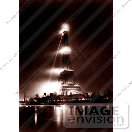 #9654 Picture of The Eiffel Tower at Night by JVPD