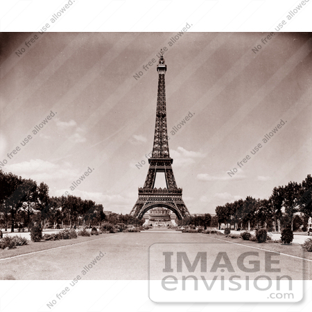 #9753 Picture of the Park and Eiffel Tower by JVPD
