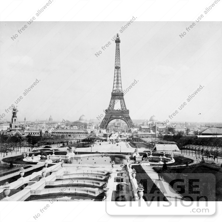 #9766 Picture of the Champ de Mars With the Eiffel Tower in 1889 by JVPD