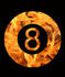 #11005 Picture of a Fiery 8 Ball by Jamie Voetsch