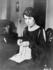 #11236 Picture of Grace Coolidge Knitting by JVPD