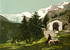 #12073 Picture of a Man Seated Near a Chapel in the Swiss Alps by JVPD