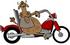 #12390 Cow Riding a Motorcycle Clipart by DJArt