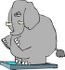 #12454 Elephant on a Scale Clipart by DJArt