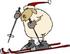 #12480 Skiing Sheep Clipart by DJArt
