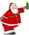 #12509 Santa Holding a Candle Clipart by DJArt