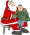 #12513 Boy on Santa’s Knee Clipart by DJArt