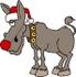 #12532 Christmas Ass, Donkey, Burro Clipart by DJArt