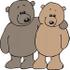 #12533 Friendly Teddy Bears Clipart by DJArt