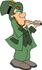 #12628 St Patrick’s Day Leprechaun Playing a Flute Clipart by DJArt