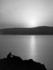 #12875 Picture of a Hiker Viewing Sunset Over the Dead Sea by JVPD