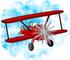 #13083 Biplane Pilot Flying Clipart by DJArt