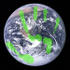 #13201 Picture of a Green Handprint on Earth by Jamie Voetsch