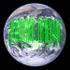#13202 Picture of a Green Barcode Over Earth by Jamie Voetsch