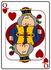 #13241 Playing Card of the Queen of Hearts Holding a Rose Clipart by DJArt