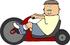 #13328 Caucasian Boy Riding a Trike Clipart by DJArt