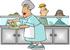 #13341 Lunch Server Woman in a Scool Cafeteria Clipart by DJArt