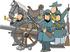 #14425 Four Civil War Soldiers With a Canon and Horse Clipart by DJArt