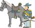 #14478 Civil War Calvary Officer With Horse, Sword and Rifle Clipart by DJArt