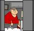 #14520 Depressed Middle Aged Caucasian Woman in Her Cubicle at Work Clipart by DJArt