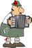 #14547 Male German Squeezebox, Accordion, Accordian Player Clipart by DJArt