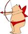 #14646 Middle Aged Caucasian Cupid Man Shooting an Arrow Clipart by DJArt