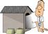 #14780 Man in a Dog House Clipart by DJArt