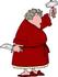 #14781 Angry Woman on PMS, Holding a Knife and Axe Clipart by DJArt