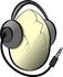 #14898 Cracked Egg Wearing Headphones Clipart by DJArt