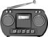 #14998 Gray Radio With a Tape Player Clipart by DJArt