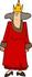 #15022 Queen in a Crown and Red Robe Clipart by DJArt