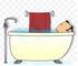 #15039 Middle Aged Caucasian Man Taking a Bubble Bath Clipart by DJArt
