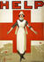 #1699 Picture of a Nurse and Cross on an Australian Red Cross Society Poster by JVPD