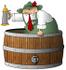 #17242 Caucasian Oktoberfest Man In A Barrel Beer Keg, Holding A Beer Stein Clipart by DJArt