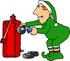 #17464 Santa’s Little Helper Elf Assembling a Red Wagon Clipart by DJArt