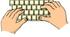 #17473 Hands on a Computer Keyboard Clipart by DJArt