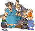 #17481 Children With Their Grandparents Clipart by DJArt