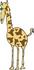 #17650 Tall Giraffe With Brown Spots Clipart by DJArt