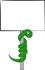 #17656 Green Snake Coiled Around a Blank Sign’s Post Clipart by DJArt