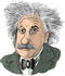 #17769 Caricature of Albert Einstein With Crazy Hair Clipart by DJArt
