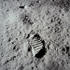 #18658 Stock Photo of the Bootprint of Buzz Aldrin on the Surface of the Moon by JVPD