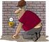 #18897 Plumber Man Kneeling, Showing His Butt Crack Clipart by DJArt